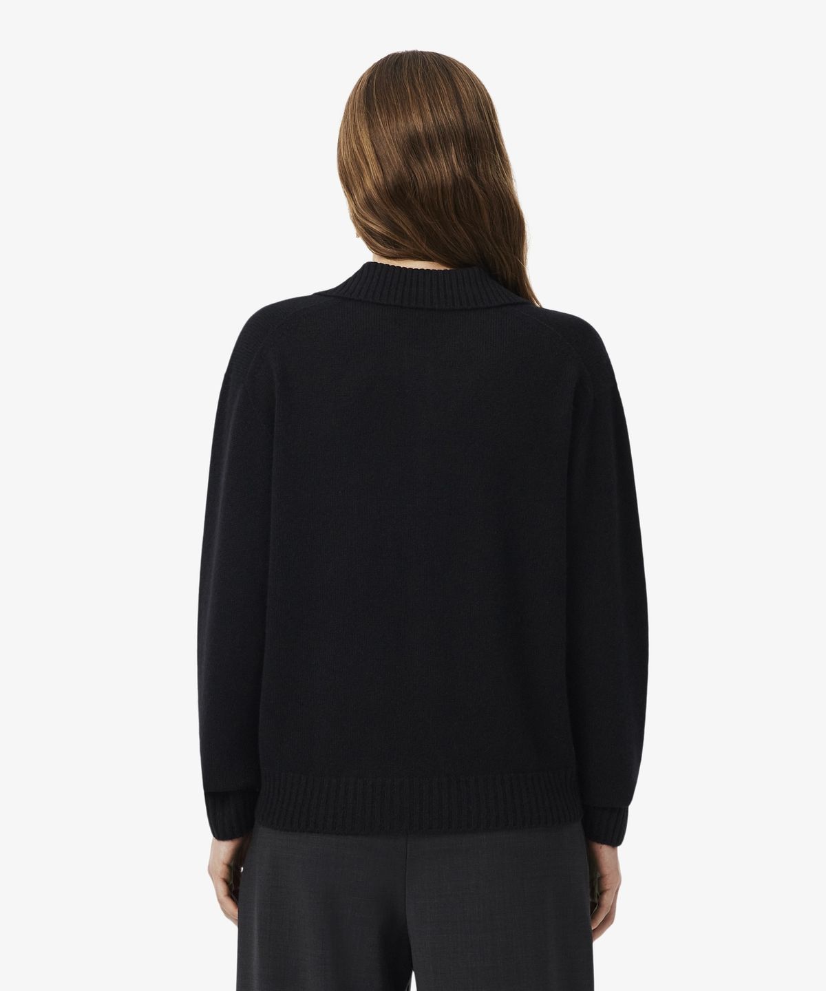 라코스테(LACOSTE) 여성 캐시미어 오픈카라 스웨터 AF2610-56N 031