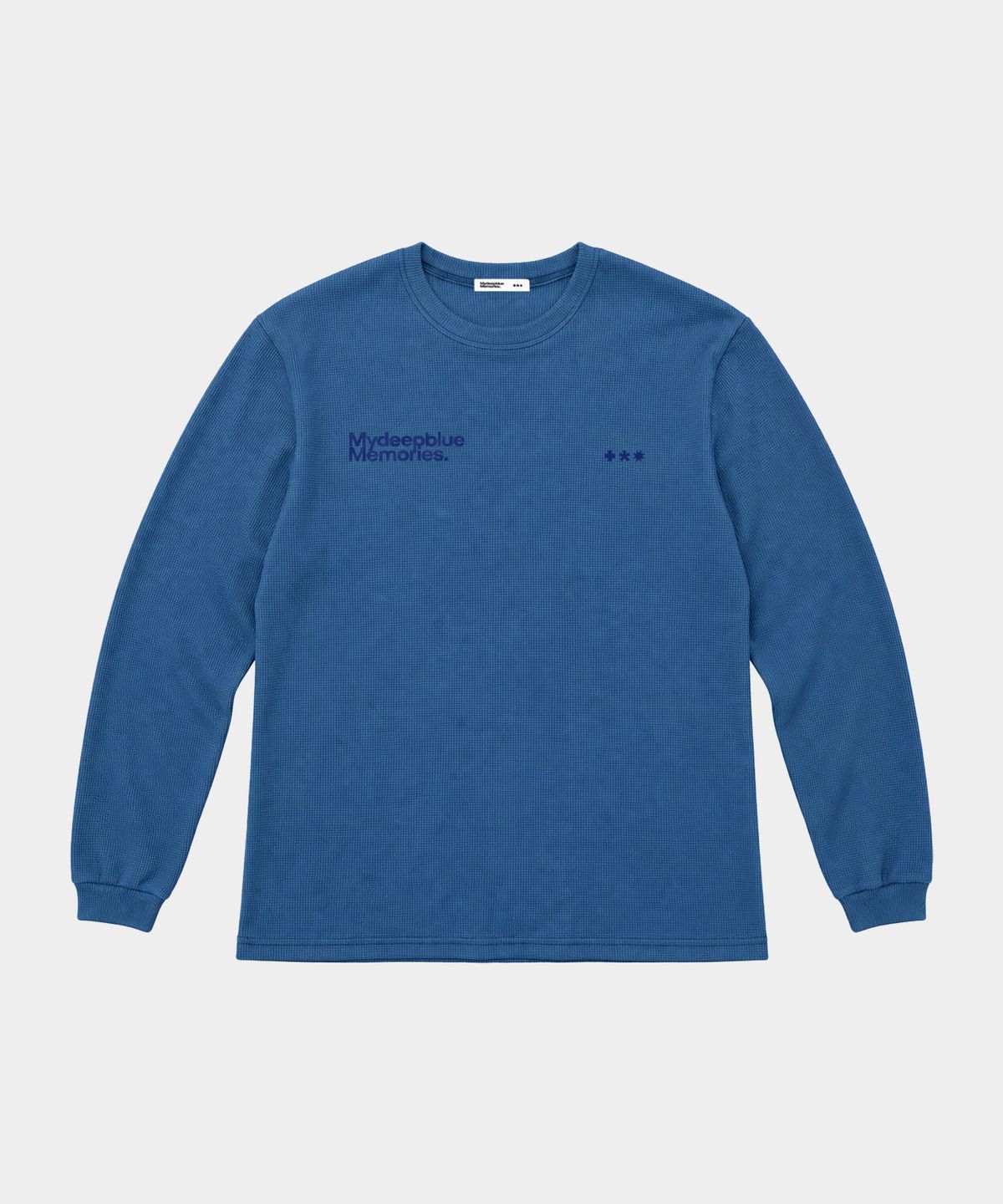 마이딥블루메모리즈(MY DEEP BLUE MEMORIES) (NT) MM CROFFLE WAFFLE LONG SLEEVE(DEEP BLUE)