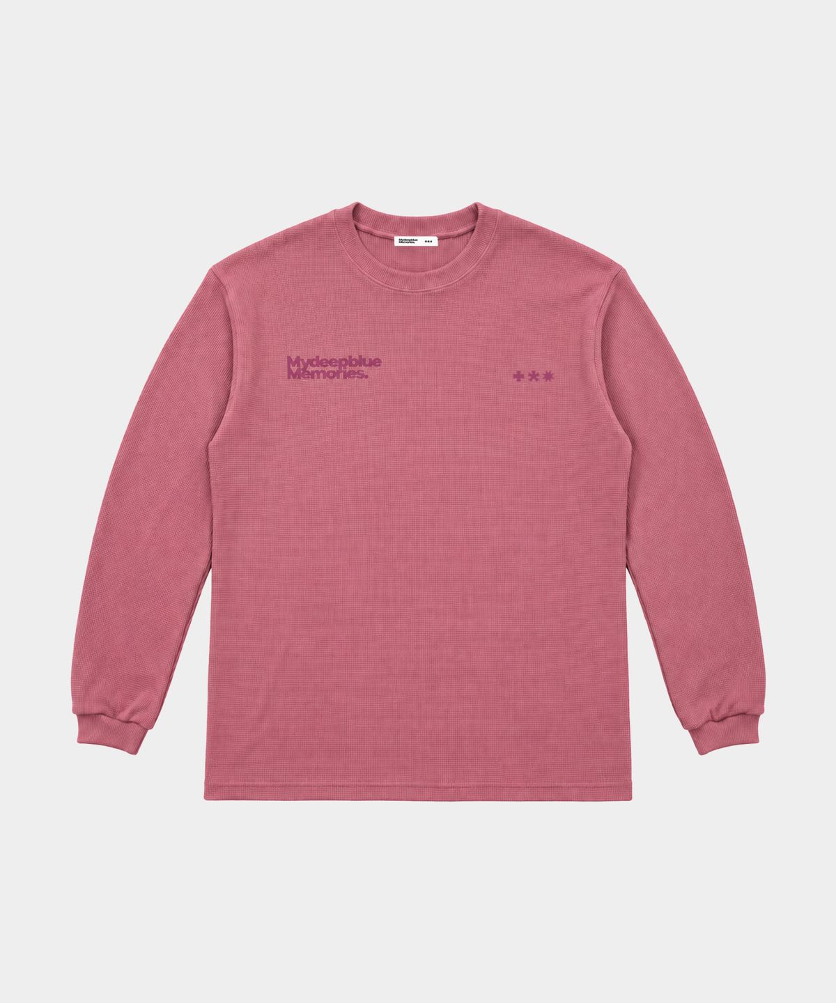 마이딥블루메모리즈(MY DEEP BLUE MEMORIES) (NT) MM CROFFLE WAFFLE LONG SLEEVE(PINK)