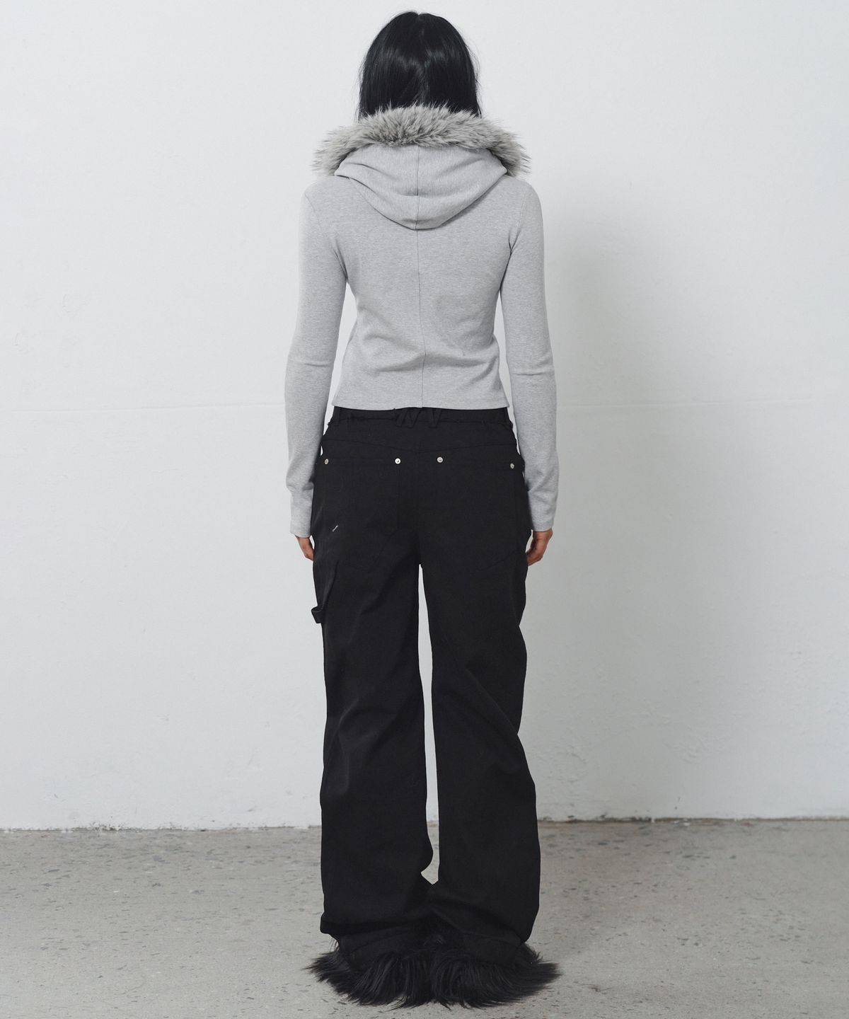 나체(NACHE) HAIRY MULE CLOG BLACK