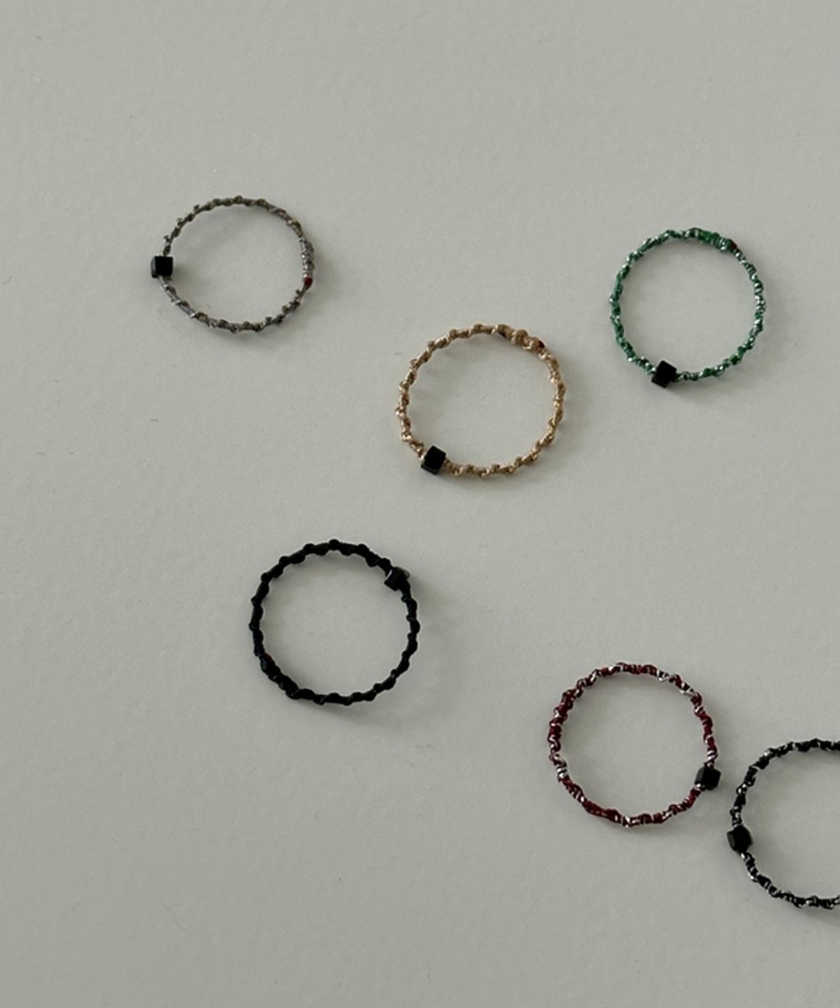 최창남메이드(CCNMADE) Black Cube Ring 국화 큐브 크리스탈 반지
