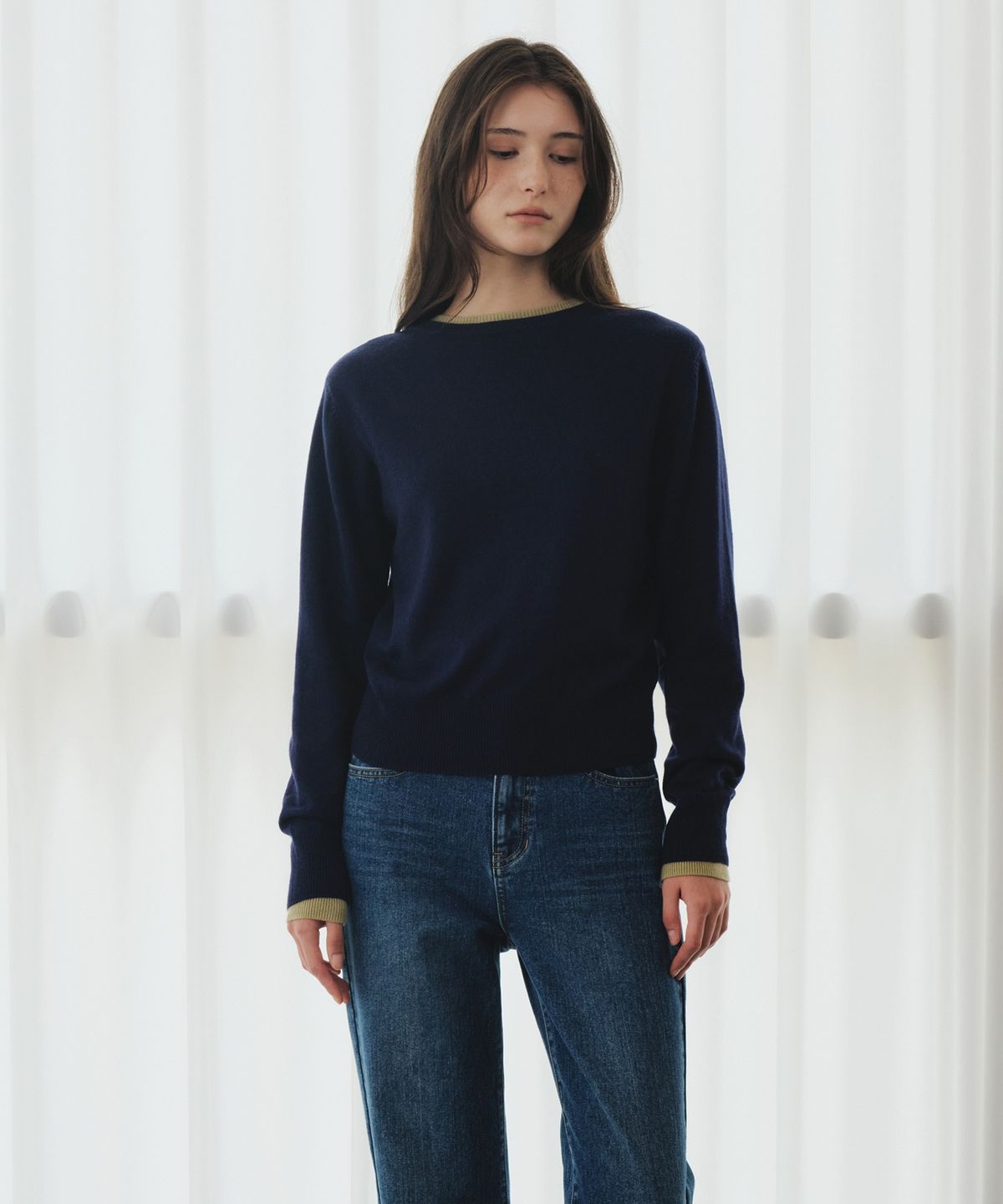 올리브 데 올리브(OLIVE DES OLIVE) CASHMERE BLENDED 베이직R 가디건 OK6WDA300