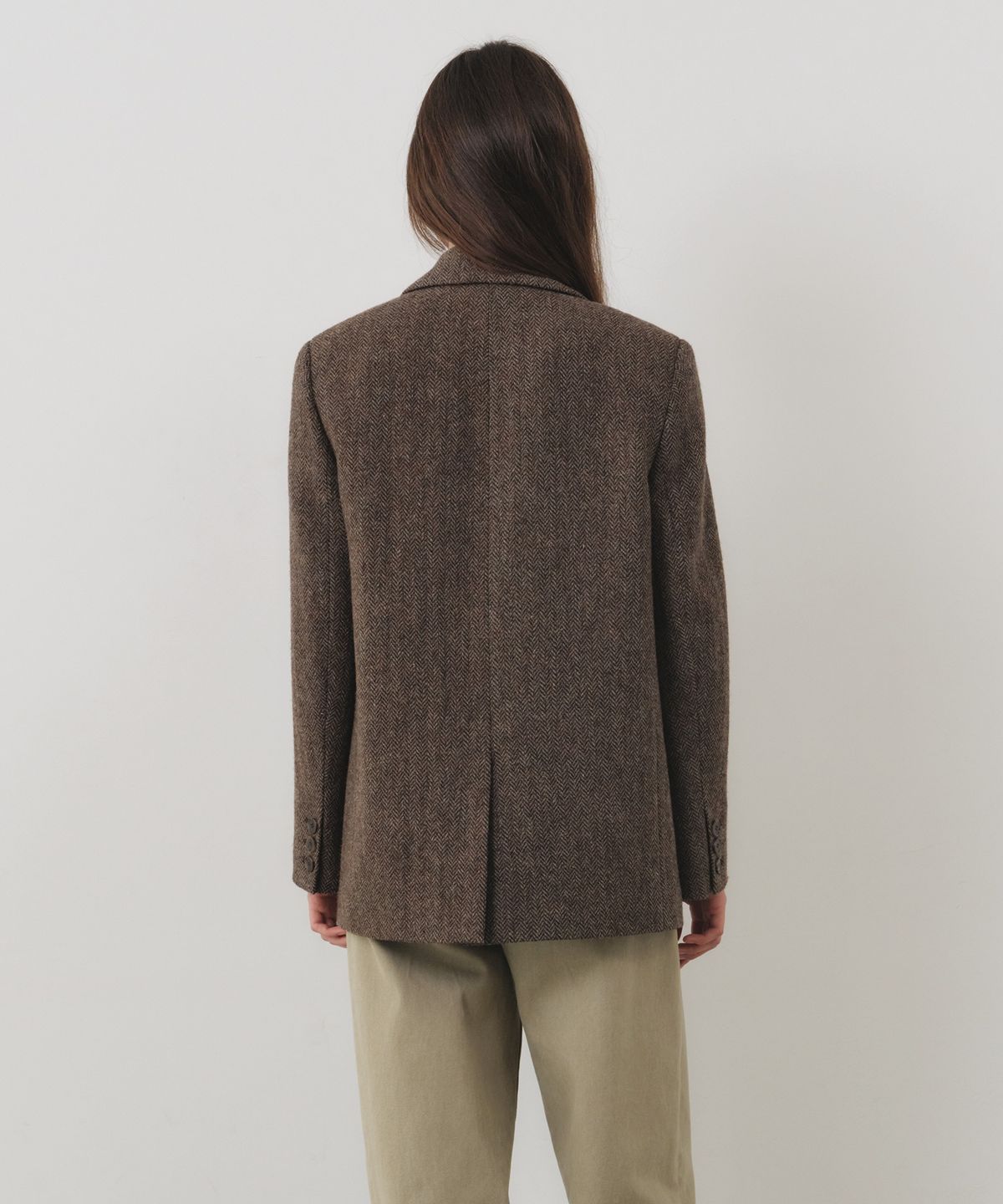 올리브 데 올리브(OLIVE DES OLIVE) 테일러드 헤링본 자켓 OW6WJA090