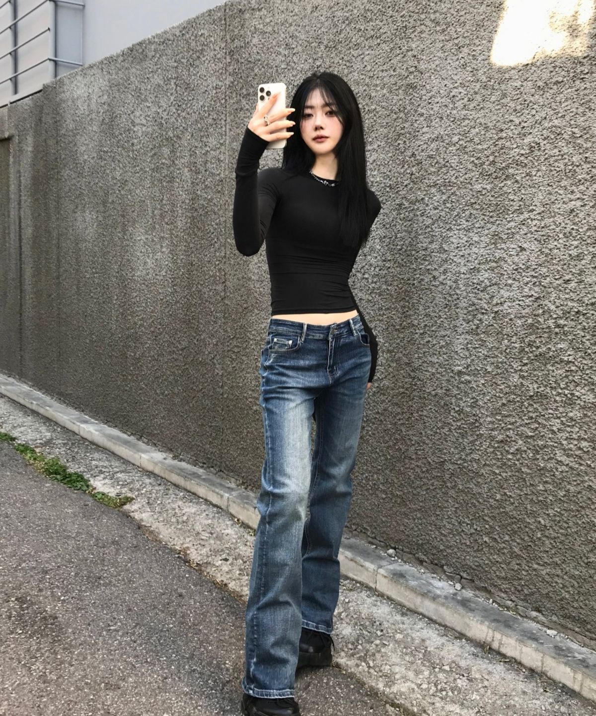 시아오시코(SIAOSIKO) 딥 올드 블루 로우 데님