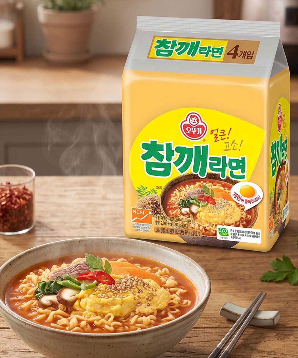 오뚜기(OTOKI) 참깨라면 16개입 (4개입번들 x 4개)