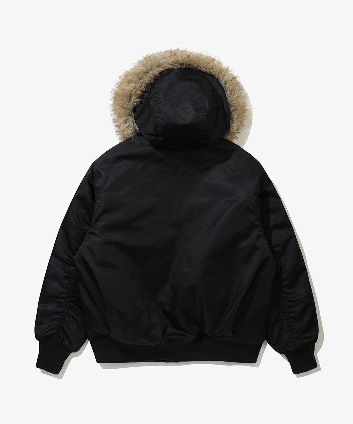 뉴에라(NEW ERA) 퍼 후드 봄버 재킷 블랙 15358020