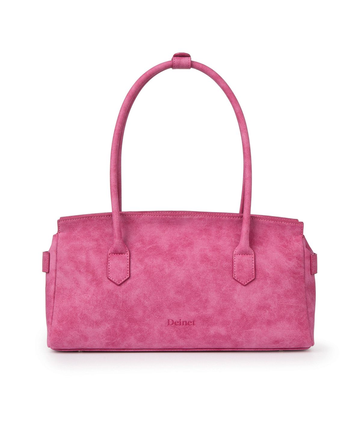 다이닛(DEINET) FAUX SUEDE TWO-WAY BAG IN DEEP PINK