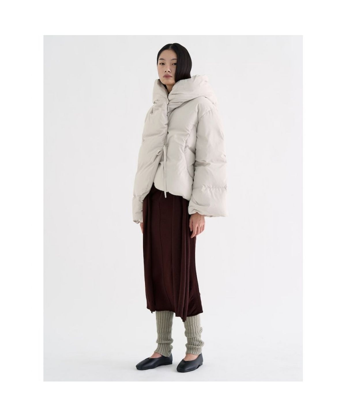 앙개(ANGGAE) Duck Down Anggae Puffer   Ivory