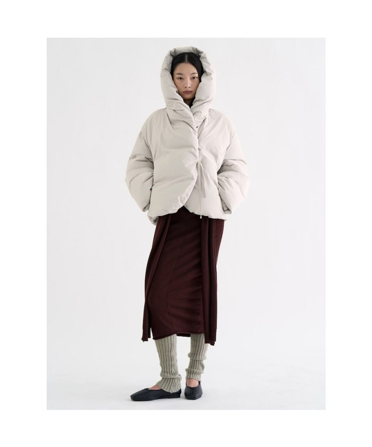 앙개(ANGGAE) Duck Down Anggae Puffer   Ivory