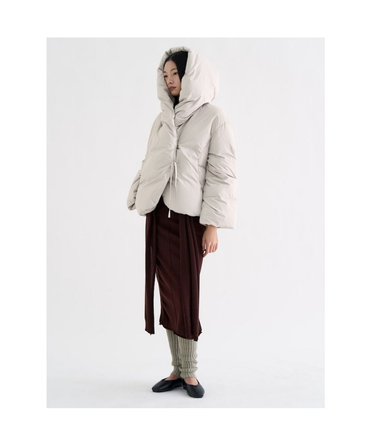 앙개(ANGGAE) Duck Down Anggae Puffer   Ivory