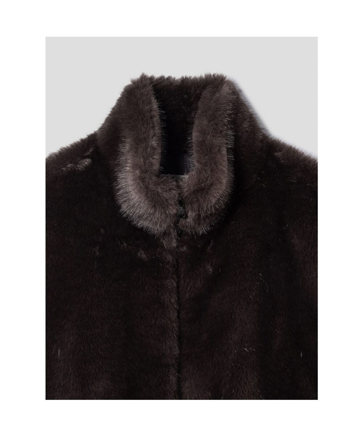 앙개(ANGGAE) Short Fur Jacket  Brown