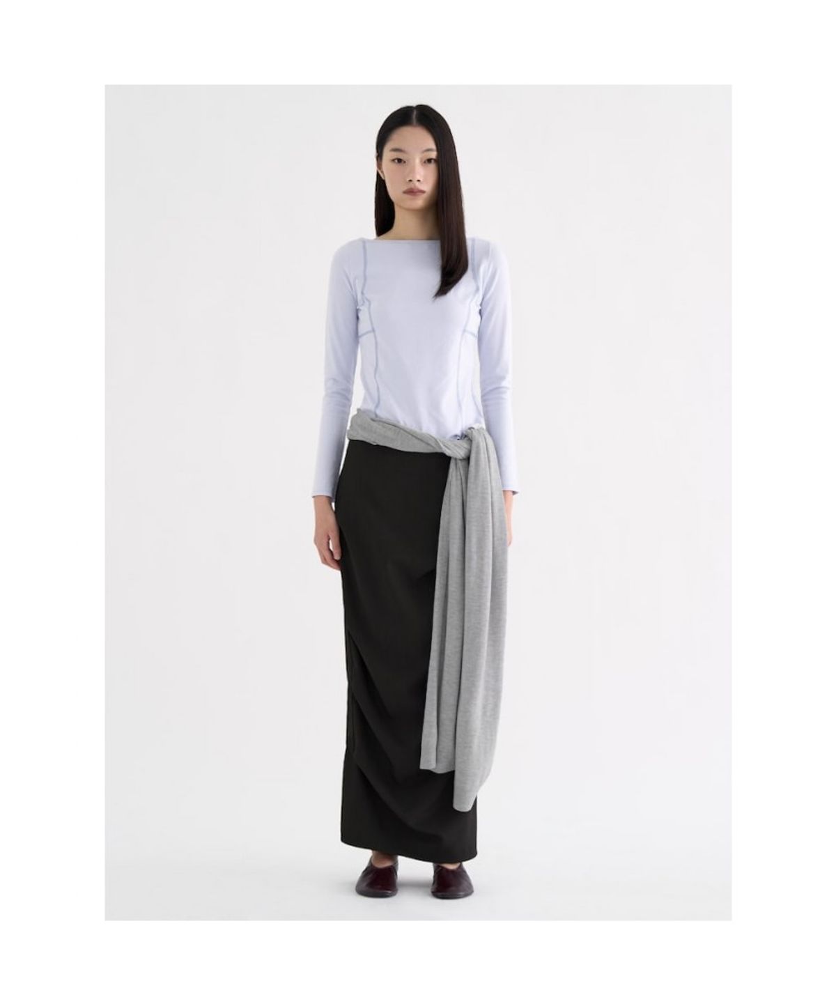 앙개(ANGGAE) Multy Way Muffler   Light Grey