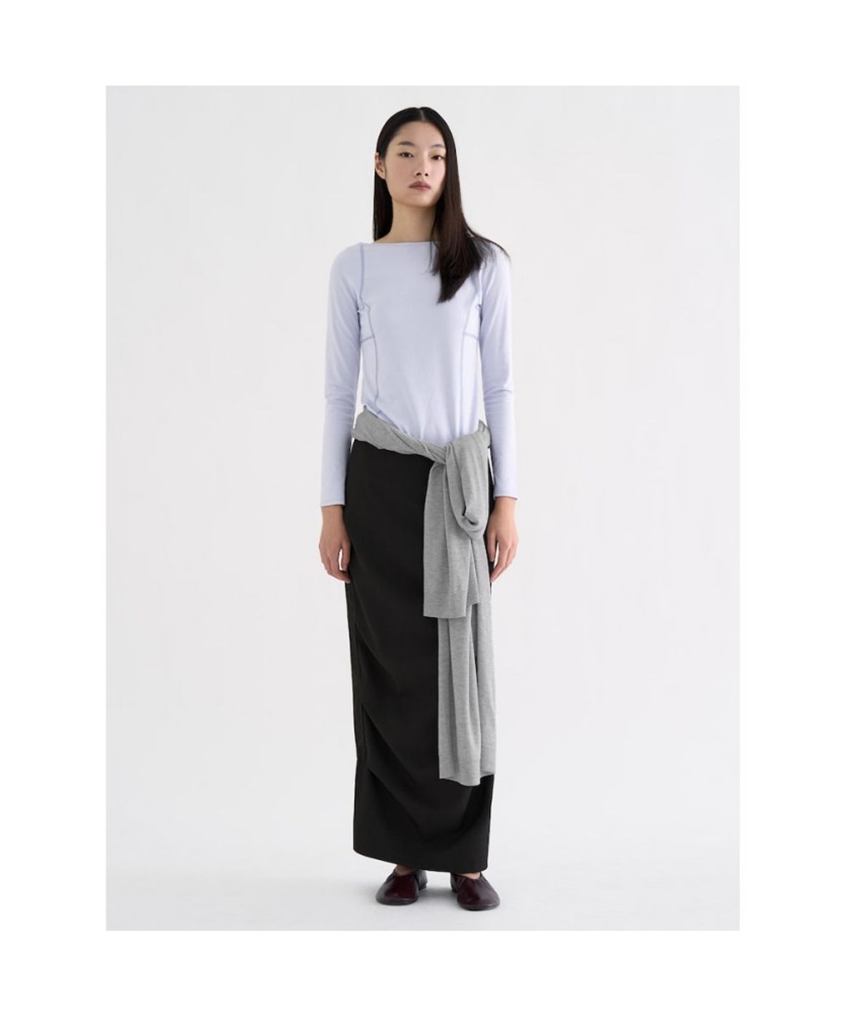 앙개(ANGGAE) Multy Way Muffler   Light Grey