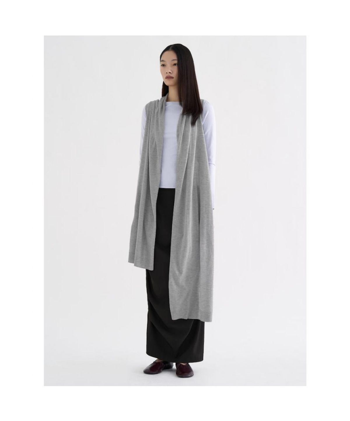 앙개(ANGGAE) Multy Way Muffler   Light Grey