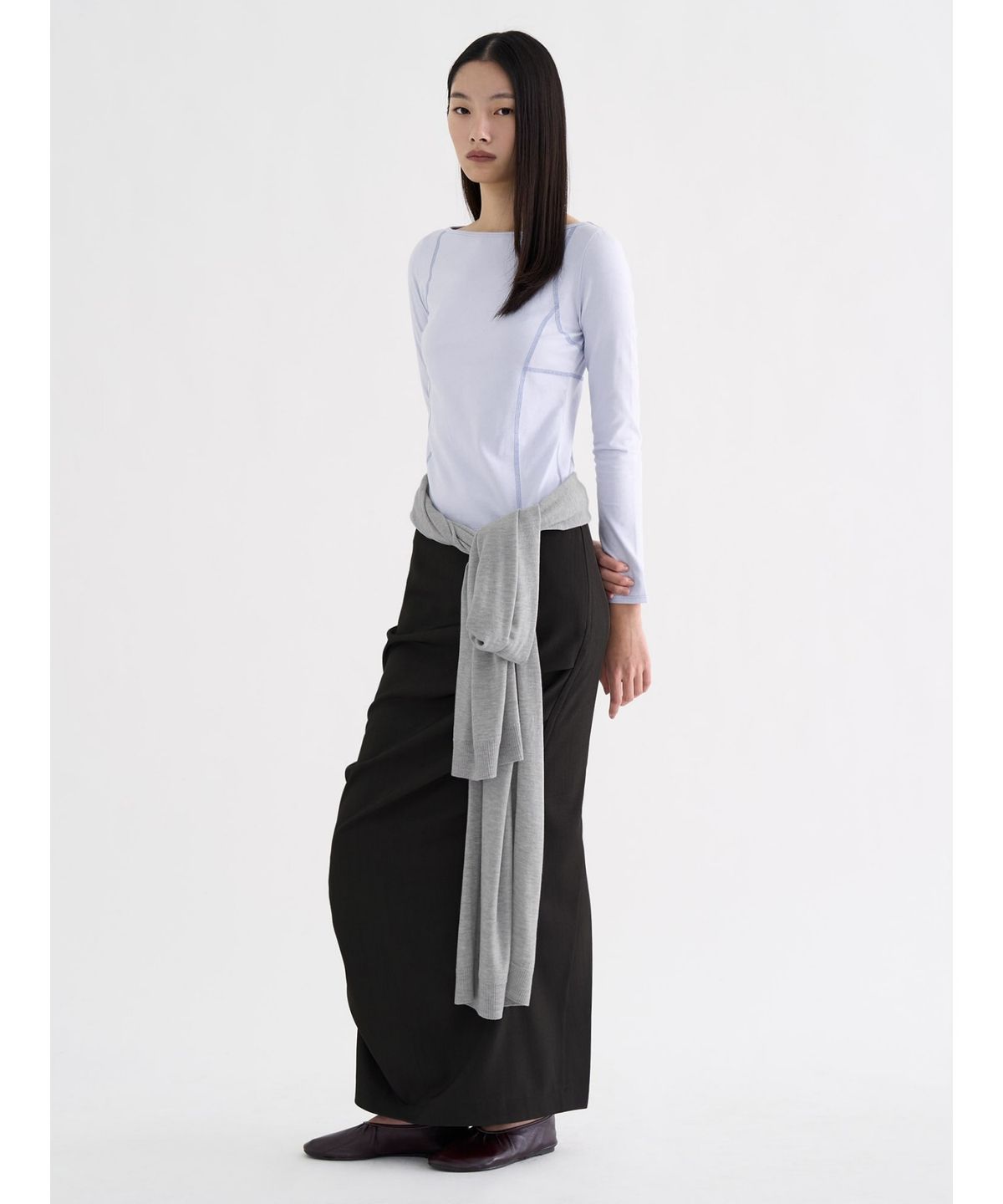 앙개(ANGGAE) Multy Way Muffler   Light Grey