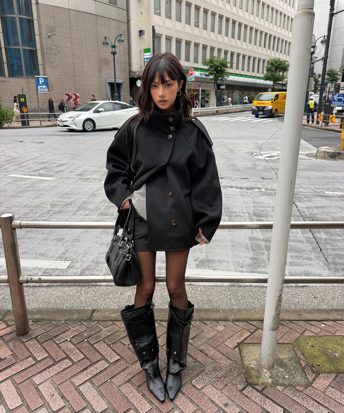 아수라(ASURA) WOOL HANDMADE HALF COAT (BLACK)