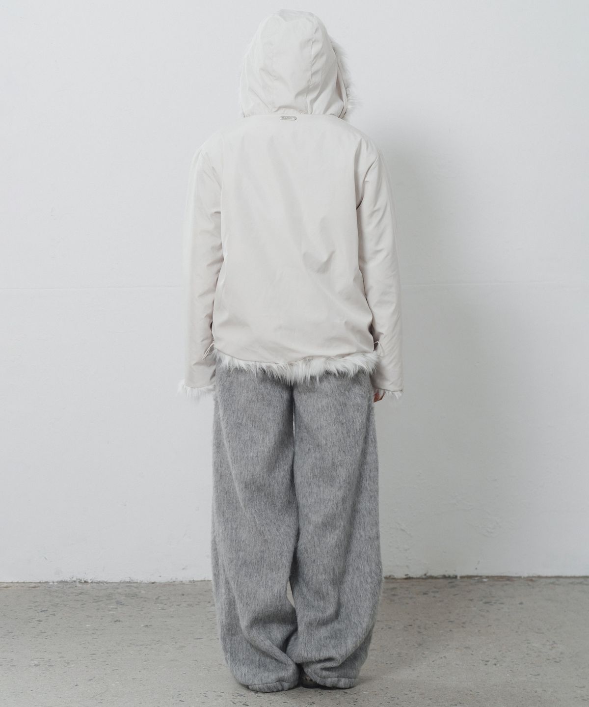 나체(NACHE) HAIRY WIDE PANTS MELANGE GRAY