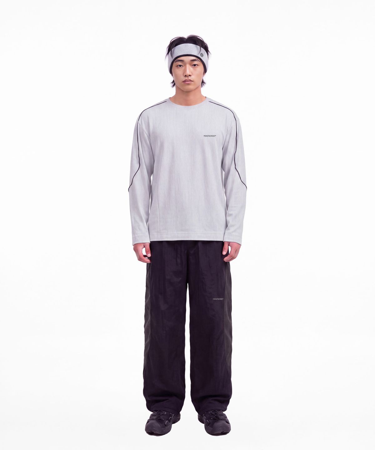 몰트선셋(MOLTSUNSET) Sheer Layered Long Sleeve - White