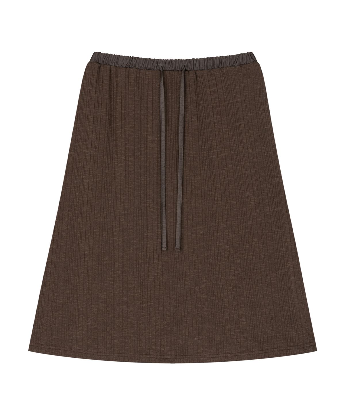 미드앤로우(MIDNLOW) Knit Banding Skirt (Brown)