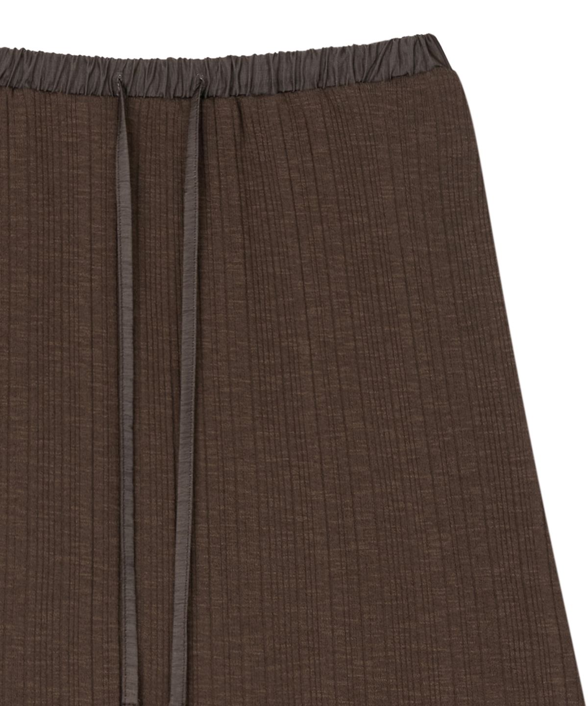 미드앤로우(MIDNLOW) Knit Banding Skirt (Brown)