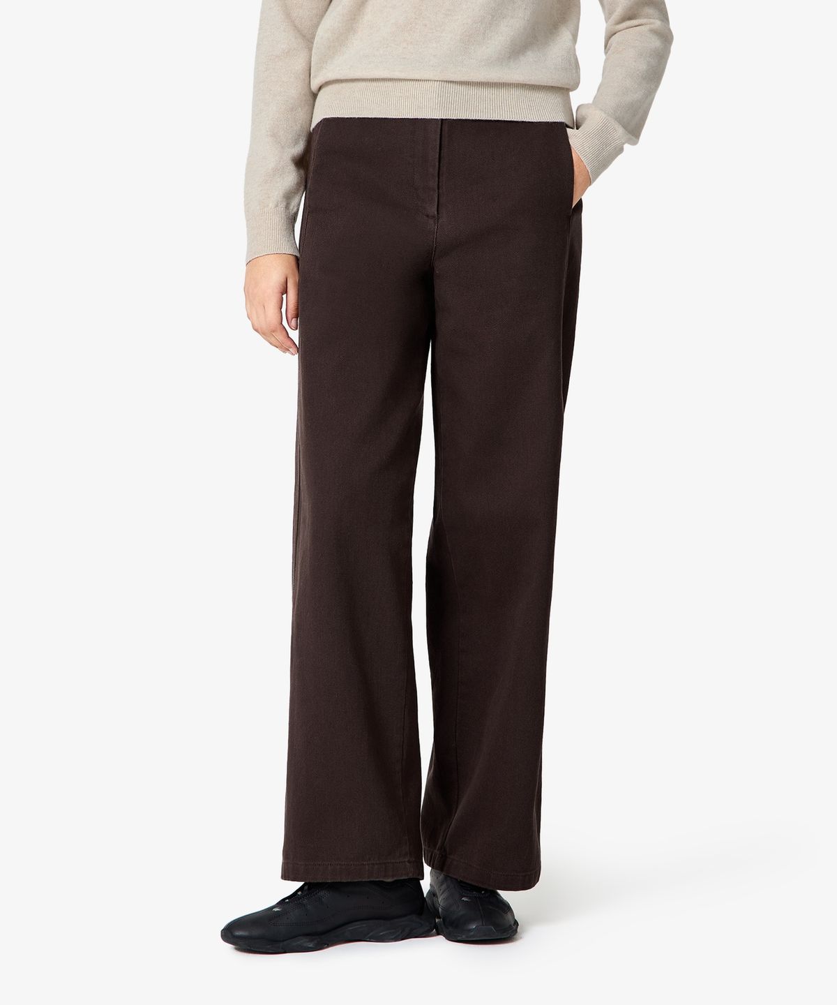 라코스테(LACOSTE) 여성 NEW 배럴핏 코튼 팬츠 HF581E-56N DPD