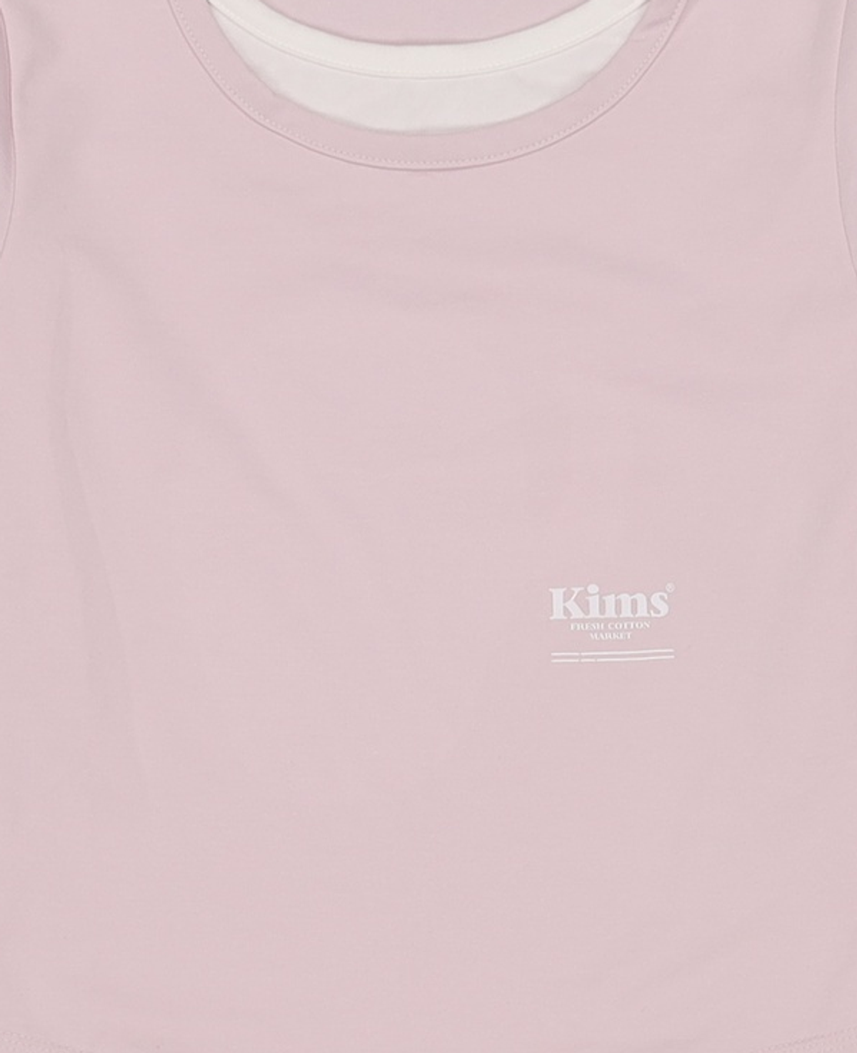 킴스 프레시 코튼 마켓(KIMS FRESH COTTON MARKET) 넥 레이어드 롱슬리브 티셔츠 FREE