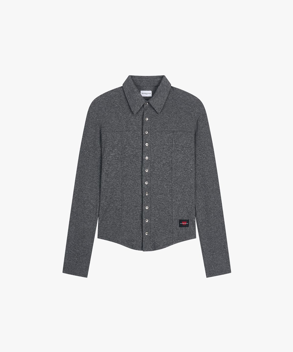 레코딩하우스(RECORDINGHOUSE) REC WOOL SLIM SHIRTS [CHARCOAL]