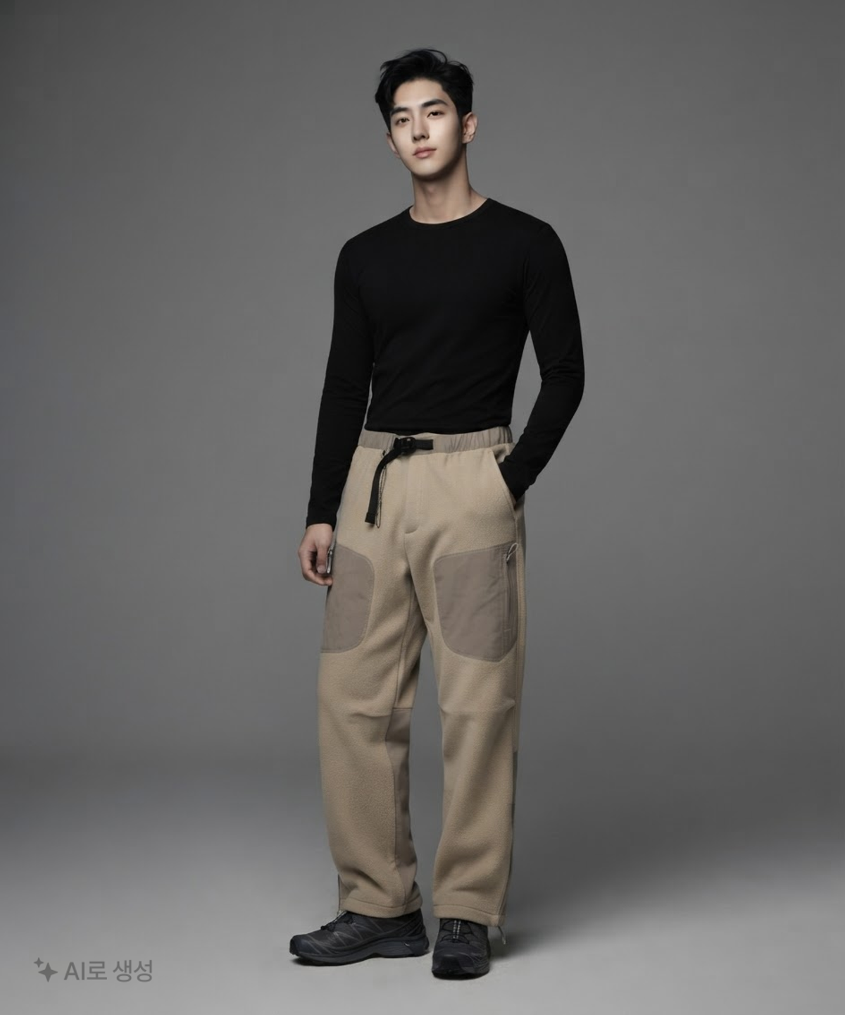 무신사 스탠다드(MUSINSA STANDARD) [시티 레저] 폴라 플리스 벨티드 팬츠 XL