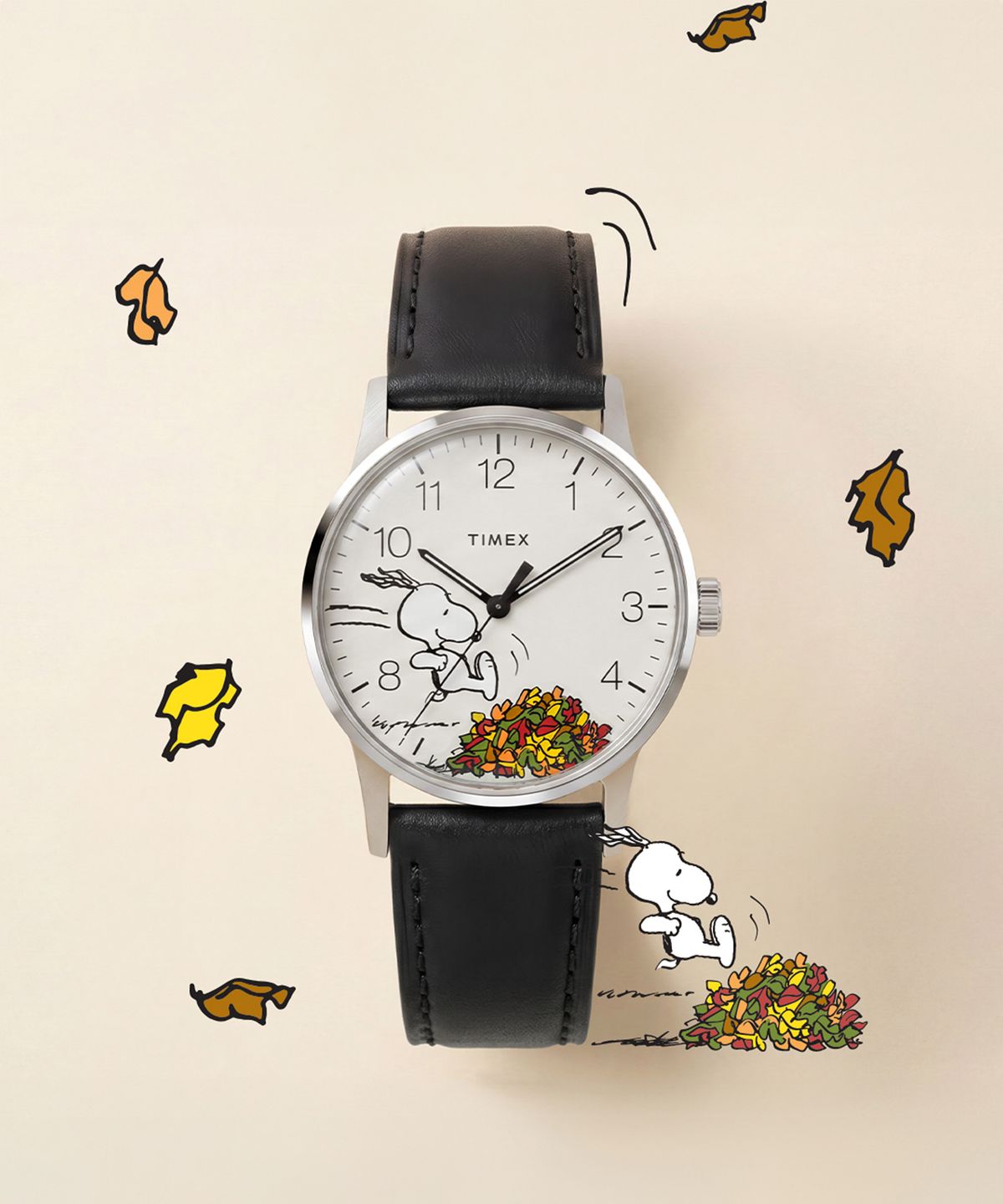 타이맥스(TIMEX) 타이맥스 x 피너츠 워터베리 클래식 스누피 가죽스트랩시계 40mm