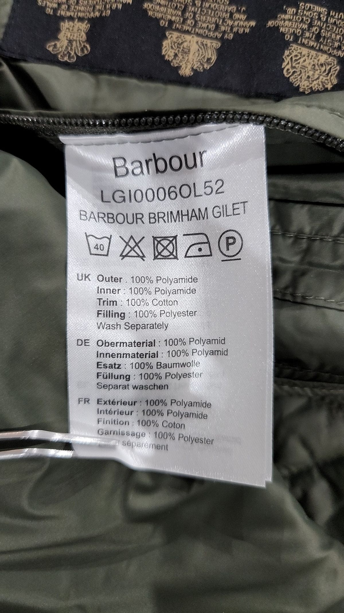바버(BARBOUR) 패딩 베스트 S