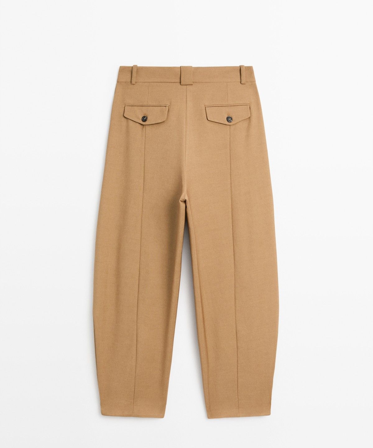 마시모두띠(MASSIMO DUTTI) 울 블렌드 플리츠 팬츠