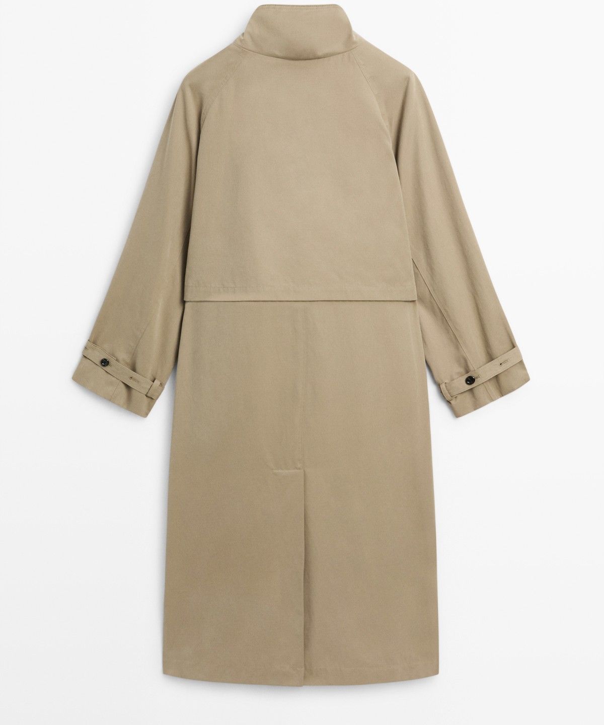 마시모두띠(MASSIMO DUTTI) 버클 디테일 롱 트렌치코트