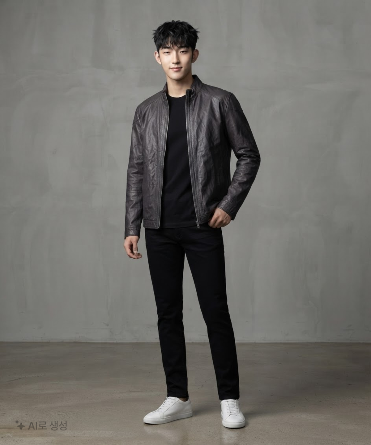 휴고 보스(HUGO BOSS) 레더/라이더스 재킷 54