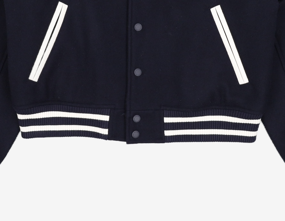 마리떼 프랑소와 저버(MARITHÉ + FRANҪOIS GIRBAUD) CHAIN LOGO VARSITY JACKET S