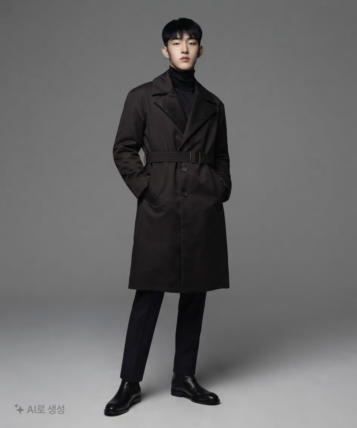 메종미네드(MAISON MINED) TURTLE NECK BELTED LONG DOWN COAT BLACK FREE
