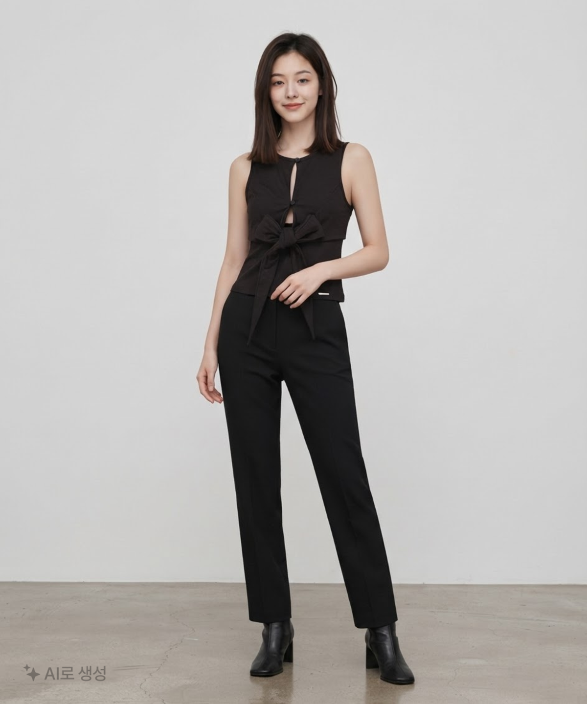 미세키서울(MISEKI SEOUL) Tie-up layered sleeveless BLACK 2