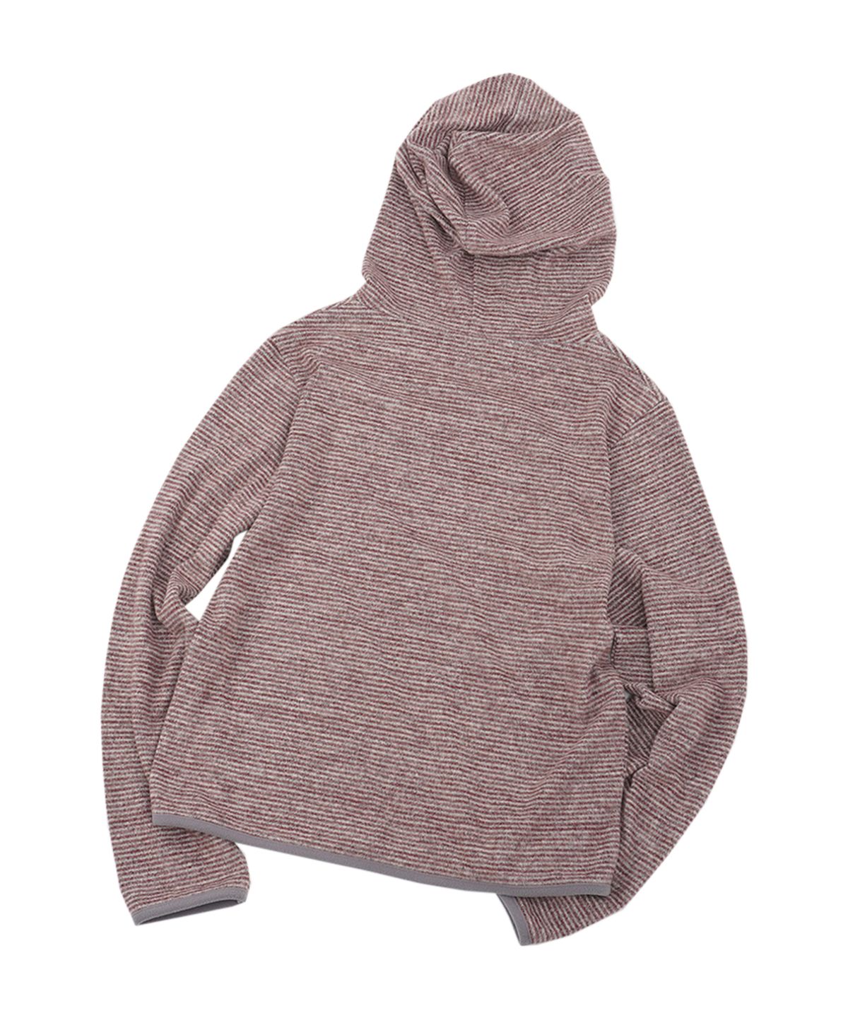 써넥트(SUNNECT) Stripe Taped Hoodie - Burgundy