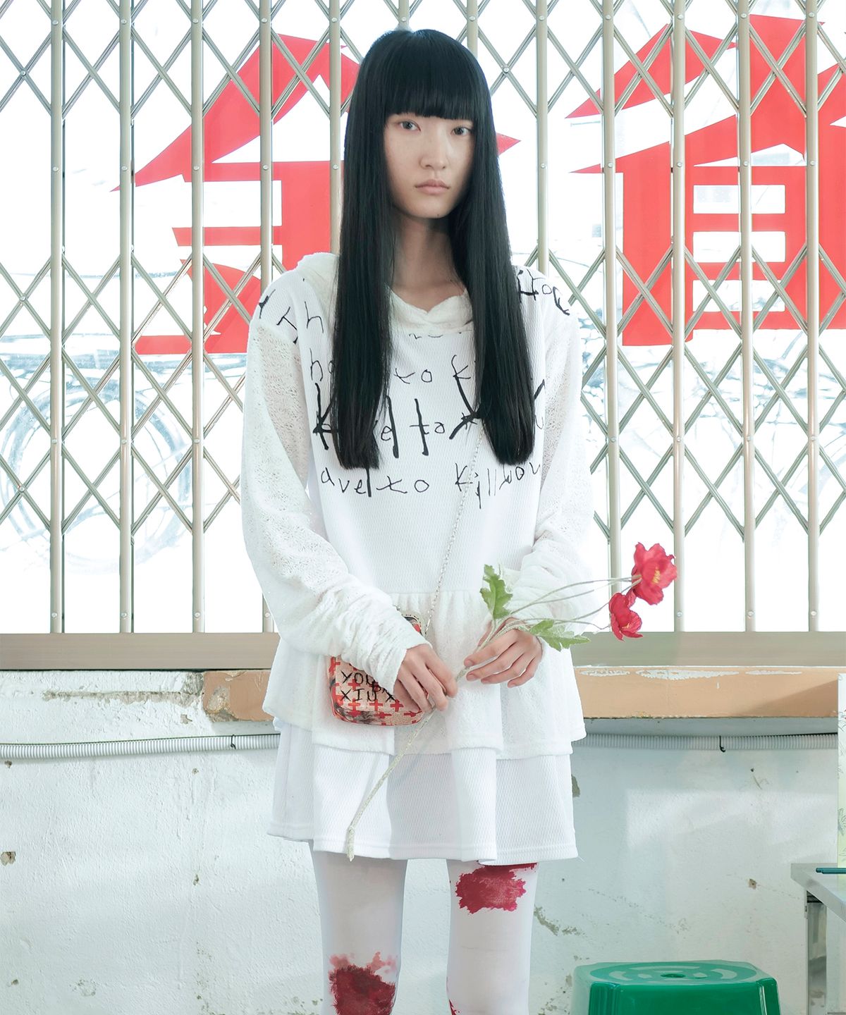 유쓰배쓰(YOUTHBATH) YB x xiuxiu Lettering Dress