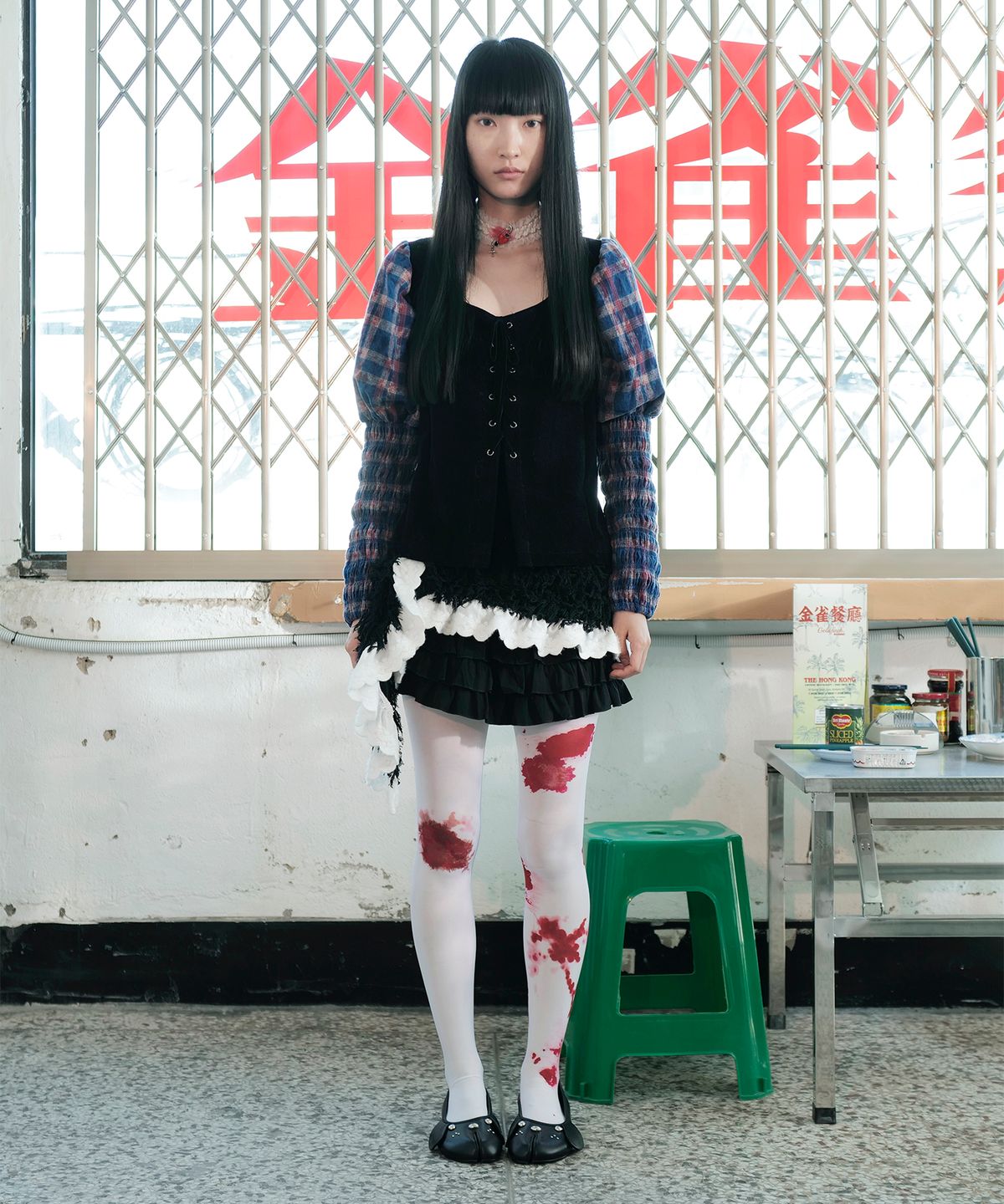 유쓰배쓰(YOUTHBATH) YB x xiuxiu Clumsy Girl Tights