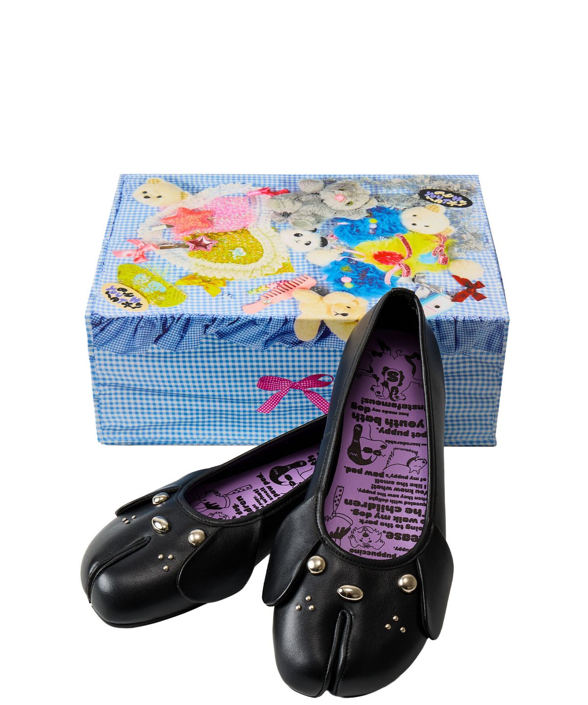 유쓰배쓰(YOUTHBATH) YB x xiuxiu Two-Toe Dog Flat Shoes