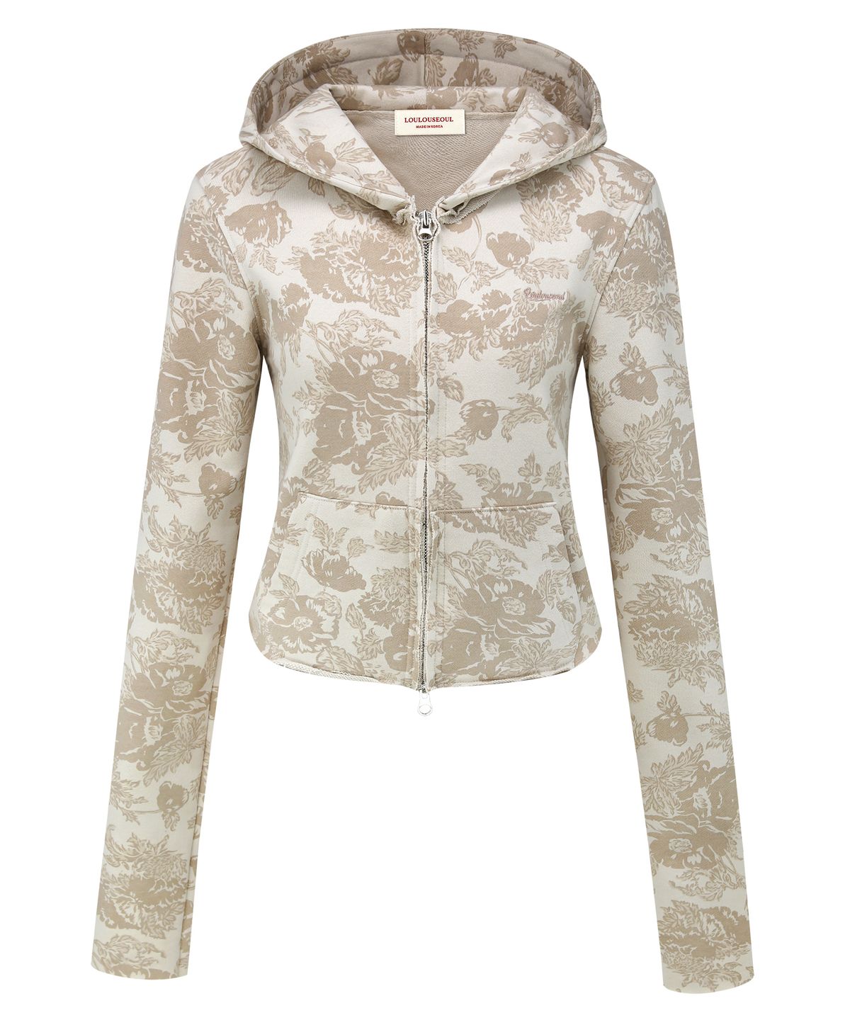 루루서울(LOULOUSEOUL) LILY WESTERN ZIP HOODIE (IVORY)