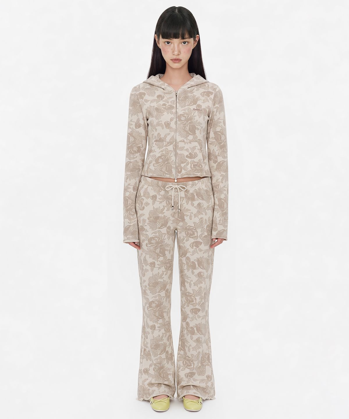 루루서울(LOULOUSEOUL) LILY WESTERN BOOTCUT JERSEY (IVORY)