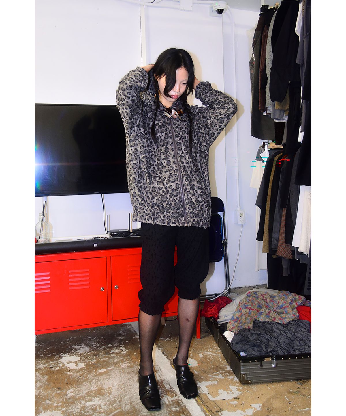 스틸레써디(STILLLETHARDY) 디스트레스드 레오파드 후디