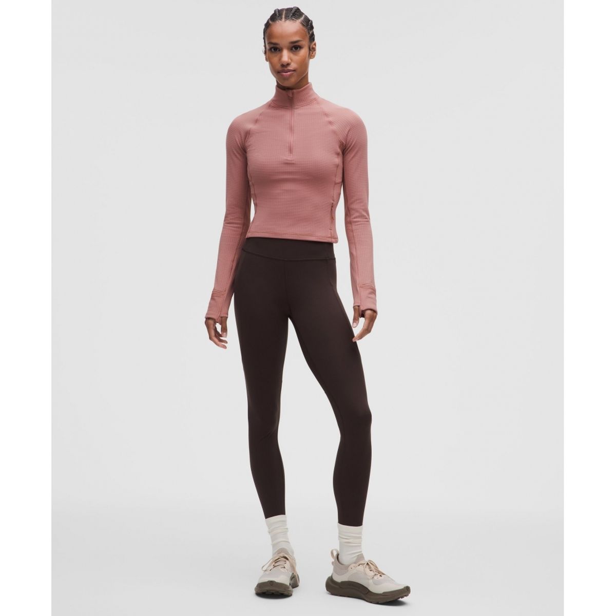 룰루레몬(LULULEMON) 잇츠 Rulu 크롭 하프집 *와플  TOPK