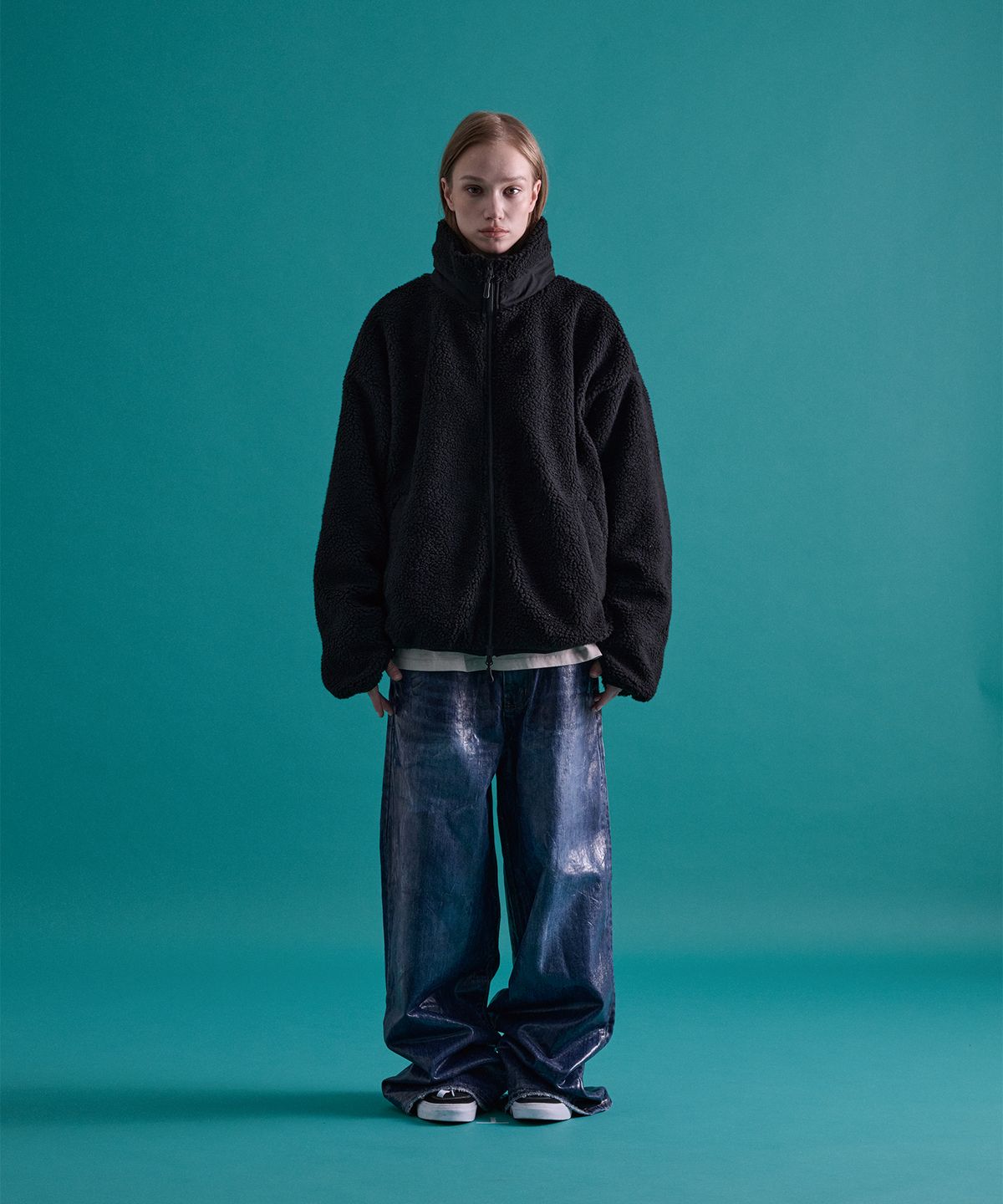 카이소(KYSO) [Trend Space x KYSO] Bone Fleece Jacket Black