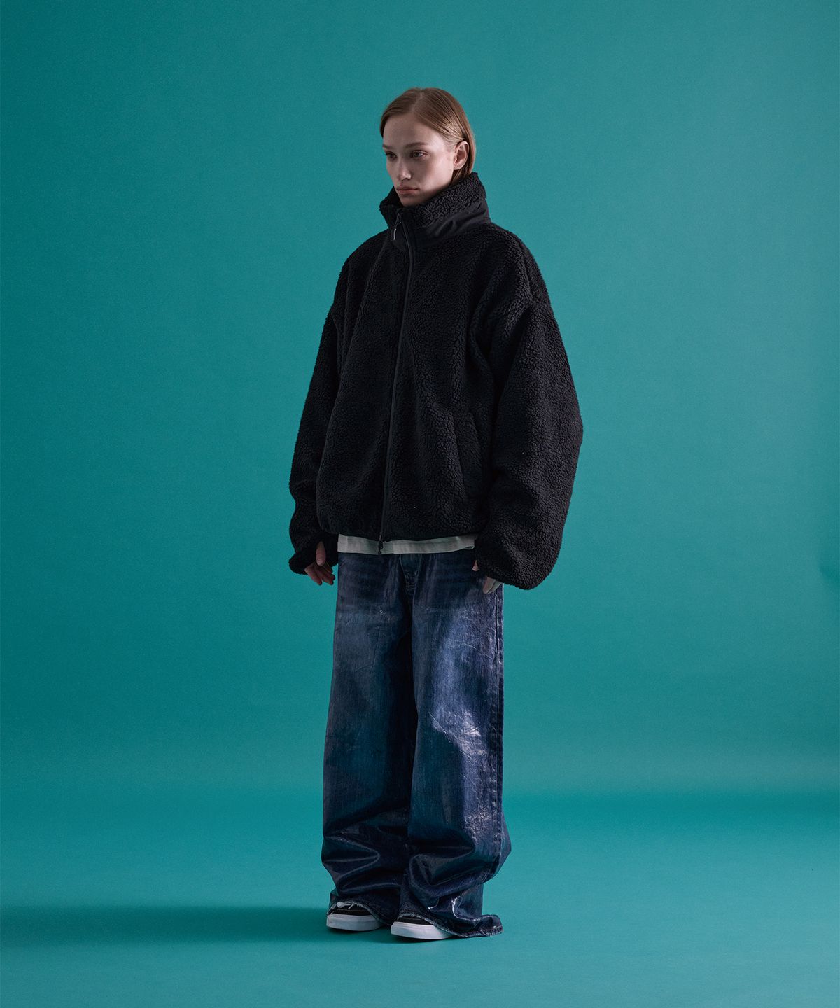 카이소(KYSO) [Trend Space x KYSO] Bone Fleece Jacket Black