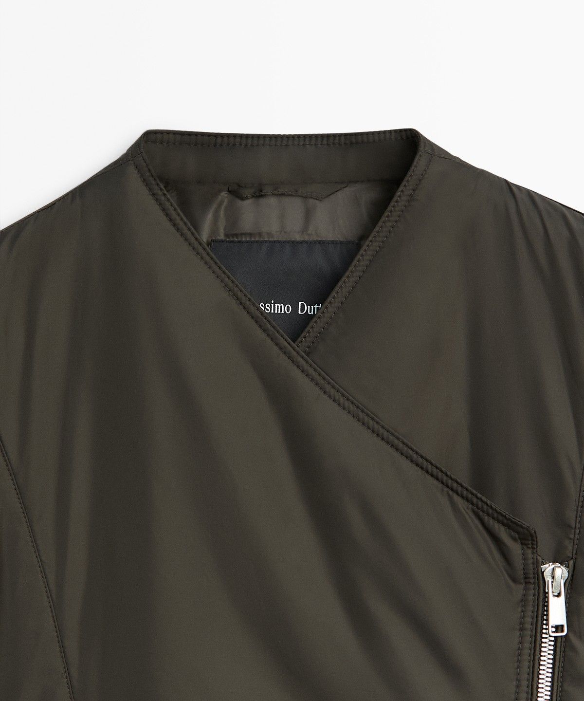 마시모두띠(MASSIMO DUTTI) 스웨이드 라이트 퀼팅 봄버 자켓