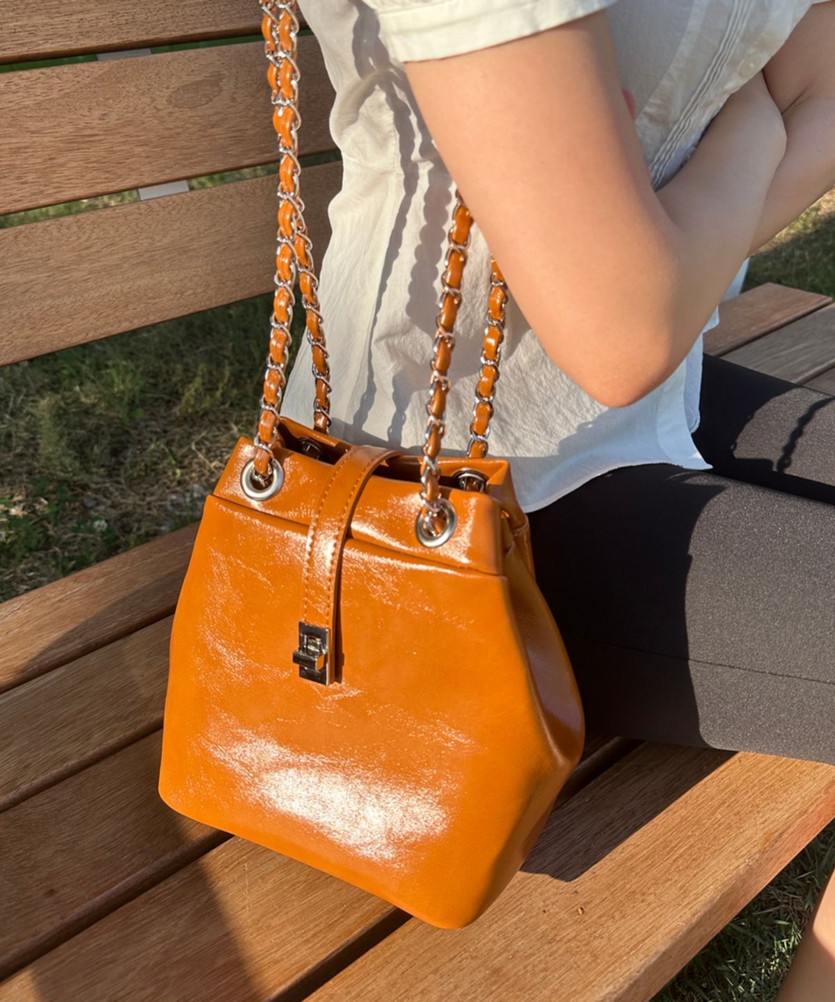 아이마이미마인(I MY ME MINE) im glossy bag 2way 가죽 백팩_4color