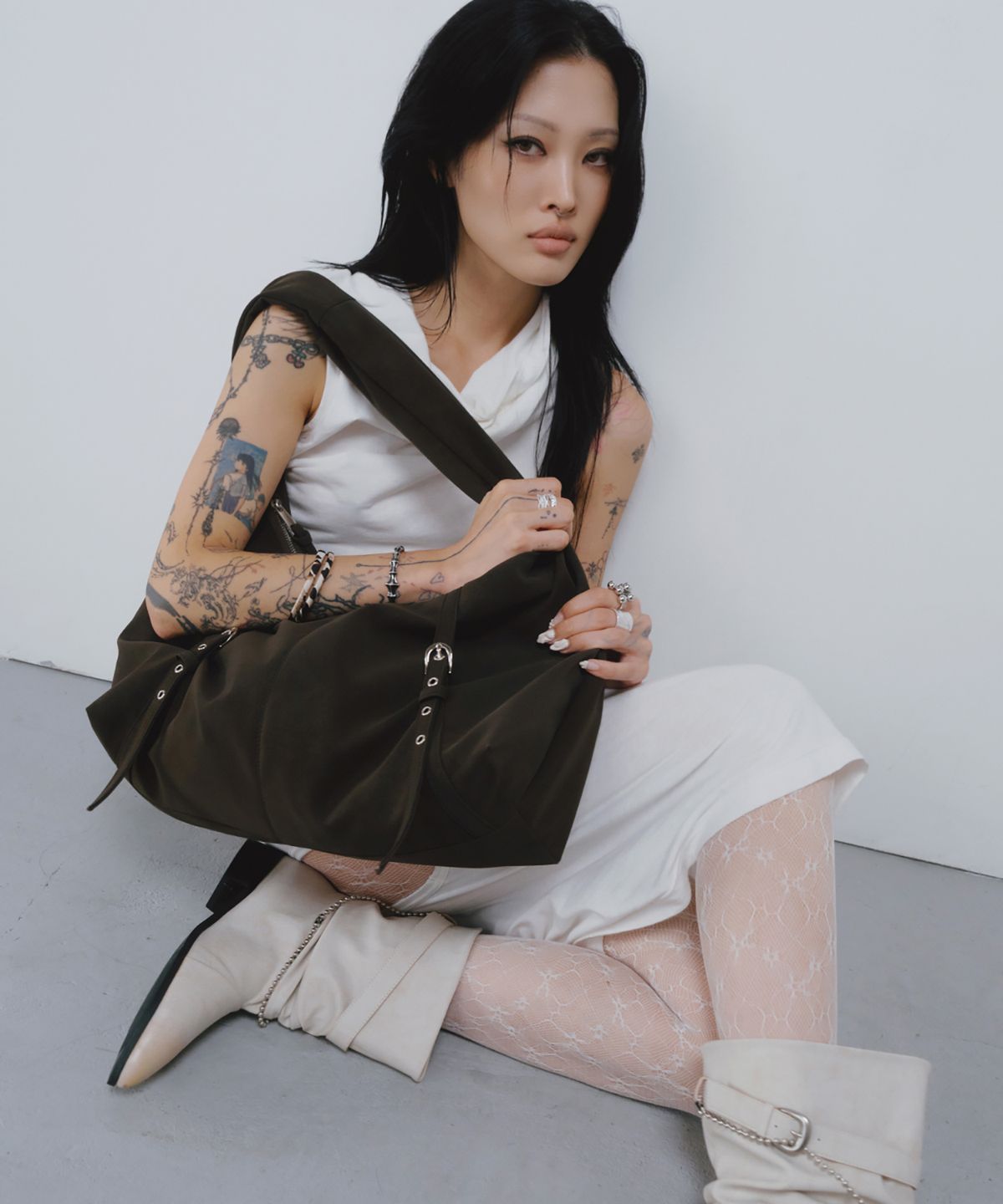 피시아(PICEA) Belted Hobo Bag [Umber]