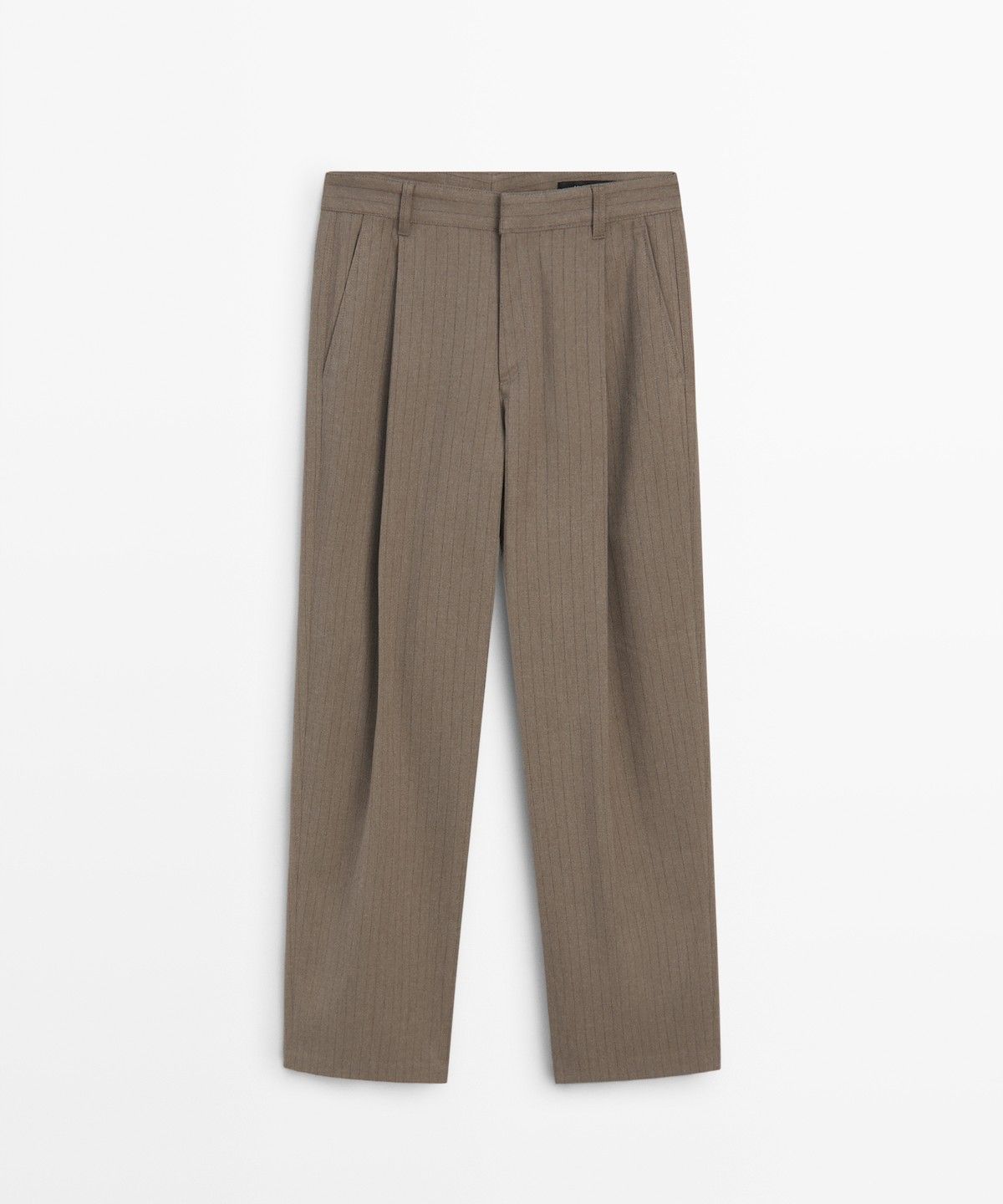 마시모두띠(MASSIMO DUTTI) 와이드 레그 핀스트라이프 팬츠